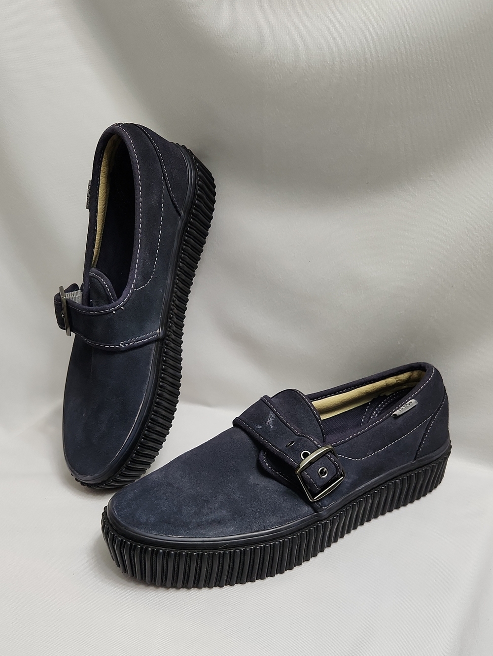 Vans Style 47 Creeper Navy Suede Buckle Slip-On Loafer (Unisex Size M 7.5, W 9)